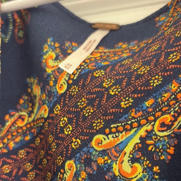 Free People Blue and Orange Asymmetrical Tunic - Picture 6 of 10